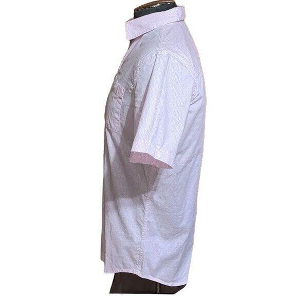 Alexander Julian Mens Button Down Casual Shirt Short Sleeve Pink Beach Medium - Picture 5 of 11